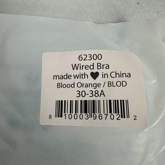 We Are HAH Wired Bra Blood Orange Size 30-38A Adjustable Straps Nylon & Spandex - Picture 5 of 5